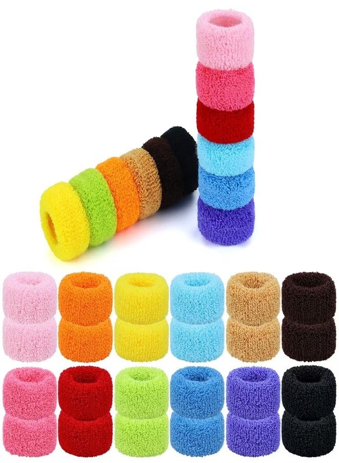 Dizila 36 Pieces Super Stretchy Knit Cloth Hair Ties Scrunchies Ponytail Holders Wool Loop Hair Elastics Accessories for Women Girls Teens Kids - Image 1